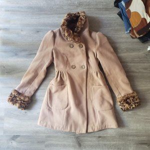 groovy faux fur mini coat